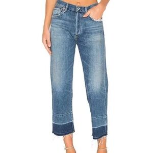Citizens of Humanity Premium Vintage Cora Crop Relaxed Undone Hem